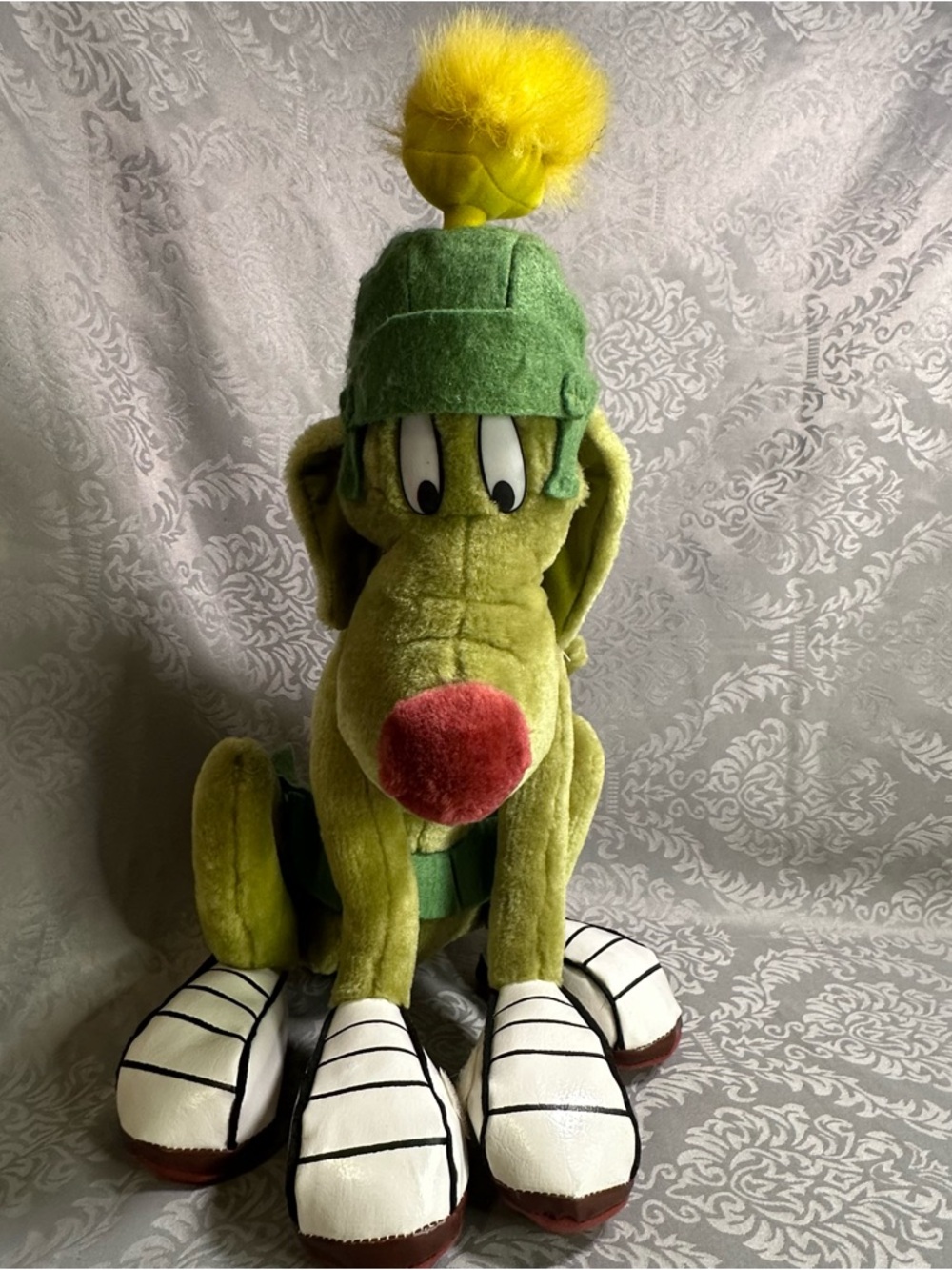 Vintage LOONEY TUNES Marvin Martian K-9 Plush 18” Tall Toy (Ace, 1997)